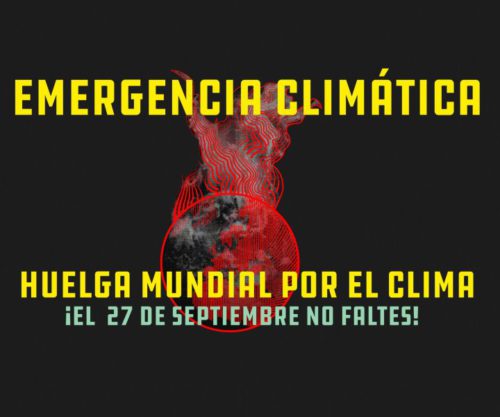 Cartel Huelga Mundial por el Clima. Web Greenpeace